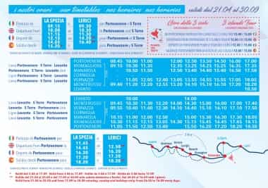 ferry cinque terre timetable