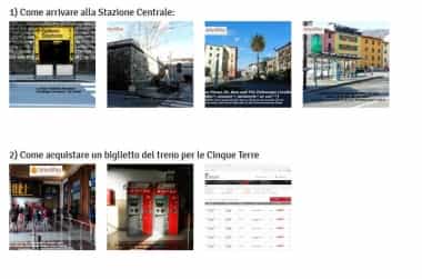 consigli viaggiatori arbaspaa tour operator capitolo 5 prendere un treno le cinque terre arrivare alla stazione centrale la spezia acquistare biglietti foto guida